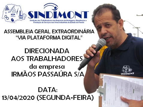 ASSEMBLEIA GERAL EXTRAORDINÁRIA - “VIA PLATAFORMA DIGITAL”
