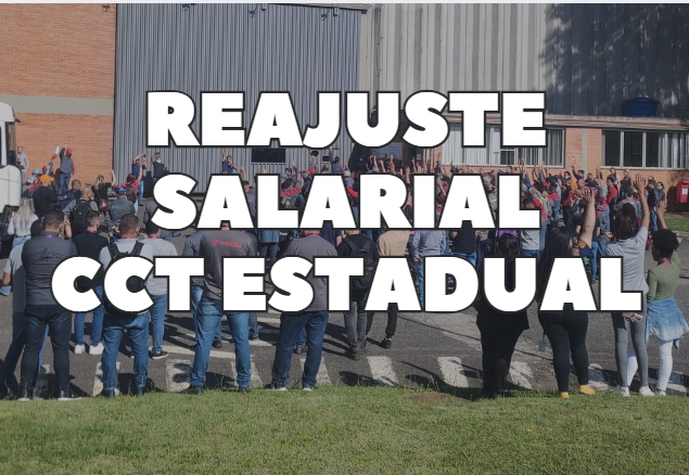 REAJUSTE SALARIAL CCT ESTADUAL