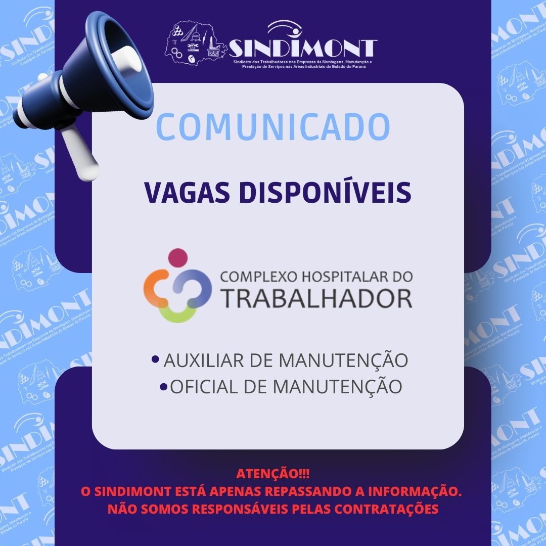 VAGAS DISPONÍVEIS 